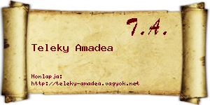 Teleky Amadea névjegykártya